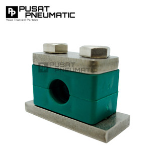21.3MM Clamp Stauff Pipe Tubing Hydraulic Klem Pipa Hidrolik Heavy Duty Single Hole Size 21.3 MM
