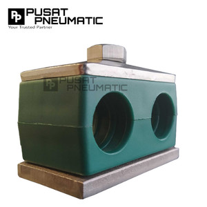 33.7MM Clamp Stauff Pipe Tubing Hydraulic Klem Pipa Hidrolik Heavy Duty Double Hole Size 33.7 MM