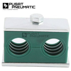 28MM Clamp Stauff Pipe Tubing Hydraulic Klem Pipa Hidrolik Heavy Duty Double Hole Size 28 MM