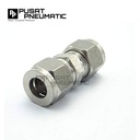 12MM x 12MM Union Connector Tube OD 12 MM x 12 MM Stainless Steel