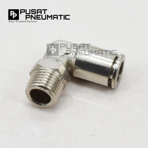 MPLT 08-01 Fitting Elbow Male Metal Slip Lock Selang 8mm Drat 1/8