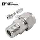 6MM x 1/2" Male Connector Tube OD 6 MM x 1/2 Inch NPT Stainless Steel