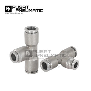 MPET 12 Fitting Tee Metal Slip Lock Selang 12mm x 12mm x 12mm