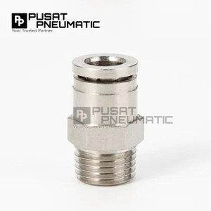 MPCT 12-01 Fitting Lurus Male Metal Slip Lock Selang 12mm Drat 1/8