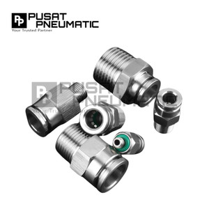 MPCT 06-01 Fitting Lurus Male Metal Slip Lock Selang 6mm Drat 1/8