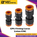 EPU 12 Fitting Lurus Union Pneumatic Slip Lock Selang 12mm x 12mm EMC