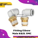 KQ2L 12-02 Fitting Elbow Male Slip Lock Selang 12mm Drat 1/4 Inch SMC