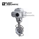 Motorized Electric Actuator On Off Butterfly Stainless PTFE 2 Inch
