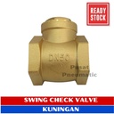 1" Swing Check Valve Kuningan Klep Tabok Size 1 Inch