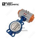 Actuator Butterfly Valve Cast Iron Seat PTFE Single Acting 6 Inch