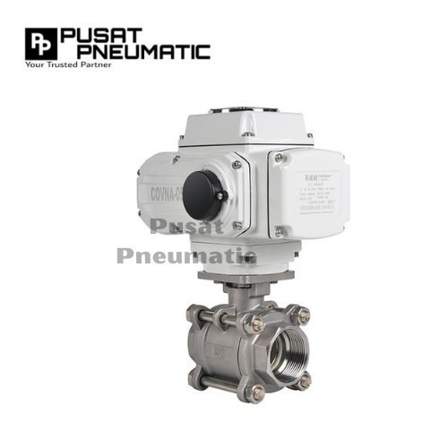 Motorized Electric Actuator On Off Ball Valve 3PC Body Size 3 Inch