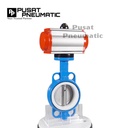 Actuator Butterfly Valve Cast Iron Seat PTFE Single Acting 6 Inch
