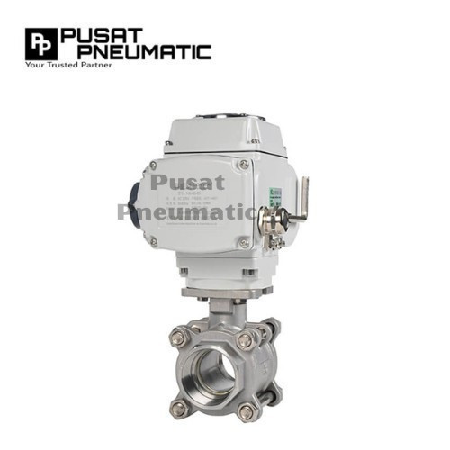 Motorized Electric Actuator On Off Ball Valve 3PC Body Size 2 1/2 Inch