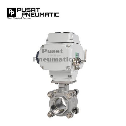 Motorized Electric Actuator On Off Ball Valve 3PC Body Size 1/4 Inch