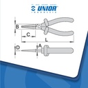 UNIOR Long round nose pliers - 476/1VDEDP