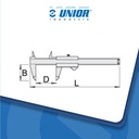 UNIOR Calliper with vernier scale - 271