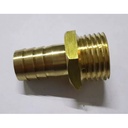 Hose nepel / nepel selang Kuningan Drat Male 1/2" x Hose 1/8"