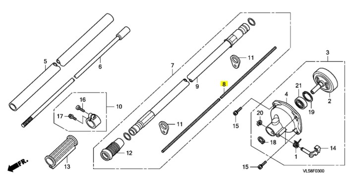 Honda UMR 435 Brush Cutter Flexible Shaft