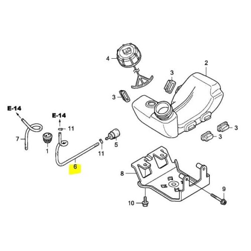 Honda UMR 435T/UMK 435T Brush Cutter Tube Fuel