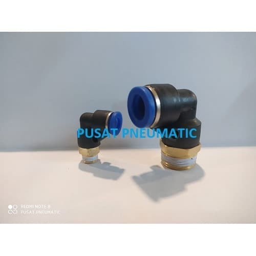FITTING ELBOW PNEUMATIC SELANG 6MM DRAT m8 (8mm)
