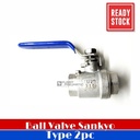 1" STOP KRAN AIR BALL VALVE STAINLESS SANKYO FULL BORE 2PC BODY