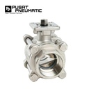1/4" STOP KRAN AIR BALL VALVE 3PC MOUNTING PAD STAINLESS ACTUATOR