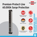 Stop Kontak Kabel Extension Terminal Listrik 6 Lubang Brennenstuhl Premium Protect Line 60.000A with surge protection (anti petir) 6 Socket 3m / Colokan Listrik Kabel Ekstensi 3 Meter Switch On Off