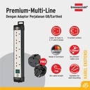 Stop Kontak Kabel Ekstensi Terminal Listrik 5 Lubang Colokan Universal Brennenstuhl Premium Multi Line 5 socket 3m / Colokan Listrik 3 Meter dengan switch