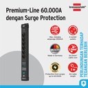 Stop Kontak Kabel Extension Terminal Listrik 6 Lubang Brennenstuhl Premium Line power strip 6 Socket 3m with surge protection anti petir 60000A / Colokan Listrik Kabel Ekstensi 3 Meter dengan Switch On Off