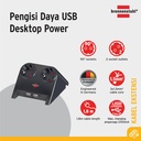 Stop Kontak Kabel Extension Terminal Listrik 2 Lubang Brennenstuhl Desktop Power 2 Socket 1.8m dengan USB Charger Hitam / Colokan Listrik Kabel Ekstensi 1.8 Meter dengan Switch - 1153500222