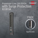 Stop Kontak Kabel Extension Terminal Listrik 6 Lubang Brennenstuhl Premium Line 26.000A Hitam Surge Protection Anti Petir 1.8m / Colokan Listrik Kabel Ekstensi 1.8 Meter Switch On Off - 1150480400