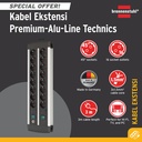 Stop Kontak Kabel Extension Terminal Listrik 16 Lubang Brennenstuhl Premium Alu Line Technics 16 Socket 3m Duo / Colokan Listrik Kabel Ekstensi 3 Meter dengan switch On Off -1391000916