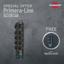 Stop Kontak Kabel Extension Terminal Listrik 10 Lubang Brennenstuhl PRIMERA LINE dengan kabel 2m dan Switch