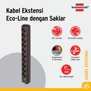 Stop Kontak Kabel Extension Colokan Terminal Listrik 10 Lubang Brennenstuhl Eco-line dengan kabel 3m dan Switch 9123020017