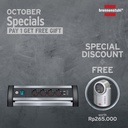 Promo: Brennenstuhl Alu-Office-Line 4-Soket Stop Kontak + USB
