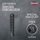 Promo: Brennenstuhl Premium-Line 6-Soket Black - 1951160100/1508533