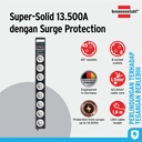 Stop Kontak Kabel Ekstensi Colokan Terminal Listrik 8 Lubang Brennenstuhl Super Solid 8 Socket 1.8m Surge Protection Anti Petir 115338031