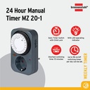 Stop Kontak Timer Terminal Colokan Listrik 1 Lubang Brennenstuhl Timer 24 Jam MZ 20-1 -1506450