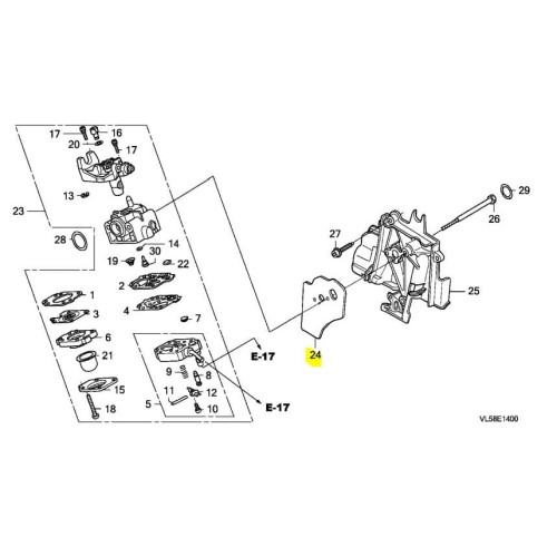 Honda UMR 435N/UMR 435T/UMK 435T Brush Cutter Packing Carburetor