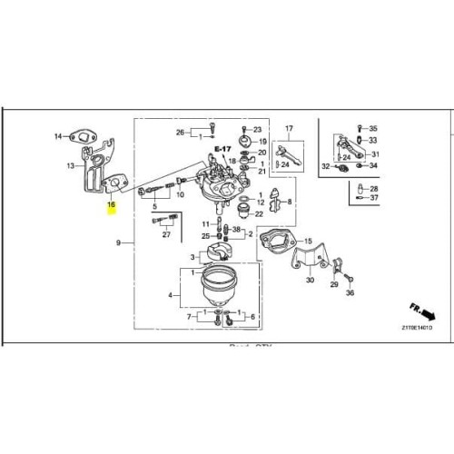 Honda GX 120/GX 160/GX 200 Engine Packing Carburetor