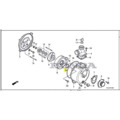 Honda WB 30 Pompa Air O-Ring 71x5.7