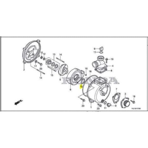 Honda WB 20 Pompa Air O-RING 49X5.7