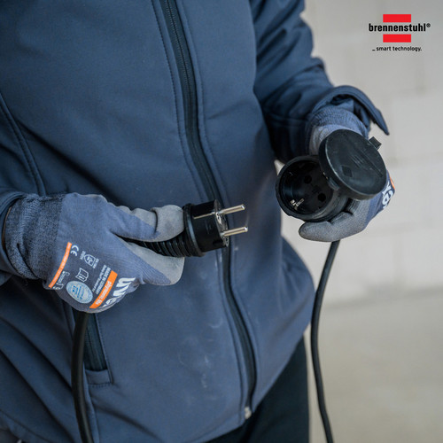 Sambungan Kabel Colokan Terminal Listrik 1 Lubang dengan Penutup Outdoor Brennenstuhl 10M Extension cable for building site IP44 10 meter HITAM - 1166810