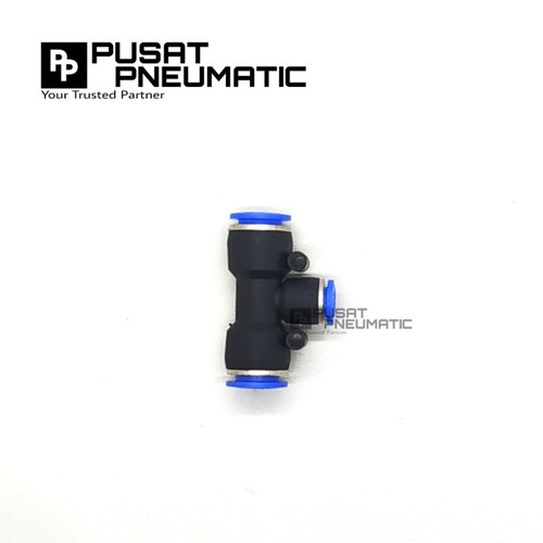 FITTING TEE REDUCE PNEUMATIC SELANG 6MM KIRI KANAN 4MM BAWAH