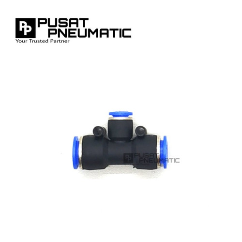 FITTING TEE REDUCE PNEUMATIC SELANG 12MM KIRI KANAN 8MM BAWAH