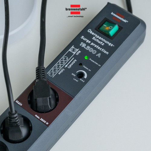Stop Kontak Kabel Extension Terminal Listrik 6 Lubang Brennenstuhl Secure Tec 19.500A automatic extension lead with surge protection (anti petir) 6 socket anthracite 3m / Colokan Listrik Kabel Ekstensi 3 Meter - 1159490966