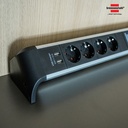Stop Kontak Kabel Extension Terminal Listrik 4 Lubang Brennenstuhl Alu Office Line 60.000A surge protection (anti petir) with USB charging 4 Socket 1.8m / Colokan Listrik Kabel Ekstensi 1.8 Meter Switch On Off - 1391020410