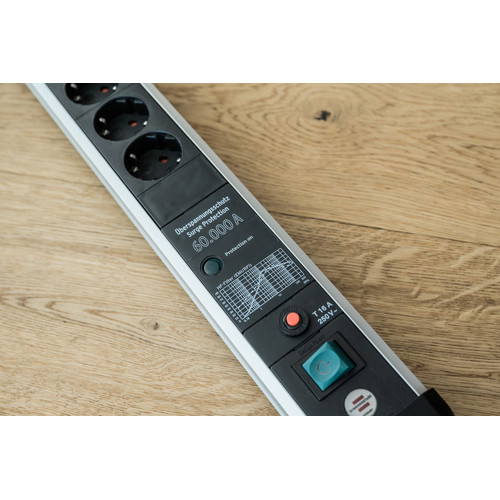Stop Kontak Kabel Extension Terminal Listrik 6 Lubang Brennenstuhl Premium Protect Line 60.000A with surge protection (anti petir) 6 Socket 3m / Colokan Listrik Kabel Ekstensi 3 Meter Switch On Off