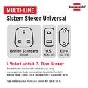 Stop Kontak Kabel Extension Terminal Listrik 5 Lubang Brennenstuhl Universal Premium Office Multi Line 5 Socket 3m / Colokan Listrik Universal Kabel 3 Meter untuk Desktop Meja Ruang Meeting - 1156057415