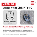 Stop Kontak Kabel Ekstensi Terminal Listrik 5 Lubang Colokan Universal Brennenstuhl Premium Multi Line 5 socket 5m Hitam / Colokan Listrik 5 meter dengan switch